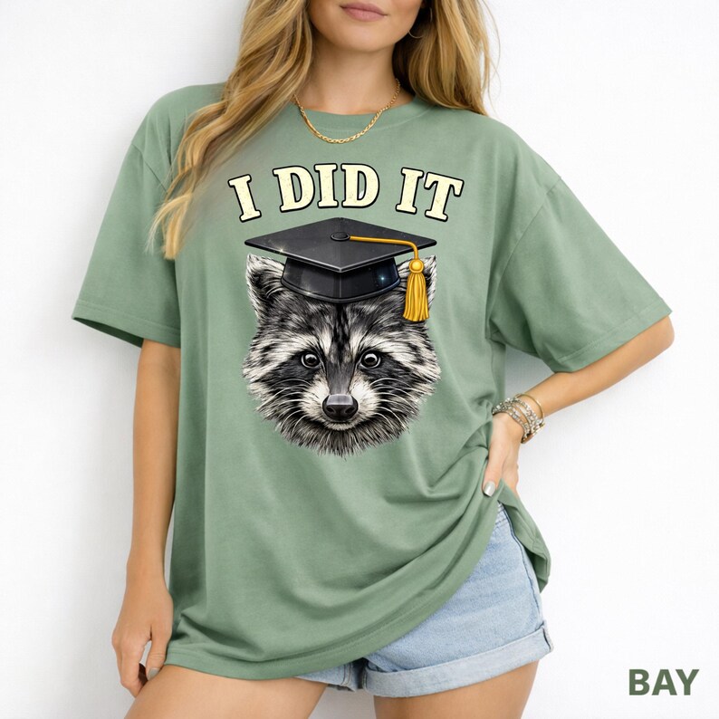 Senior Racoon Graduation Shirt 2026, I Did It Shirt, Senior 2026 Shirt, Raccoon ...