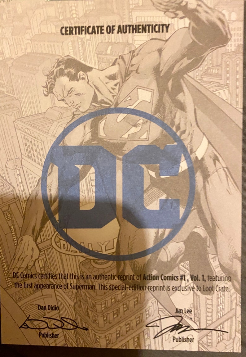 Action Comics 1 Sealed w/ DC Certificate Of Authenticity image 2