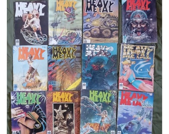 Heavy Metal (1979) Complete Vol. 2 - 12 Issue Fantasy Comic Magazine Lot