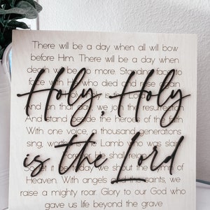 Hymn of Heaven Wood Sign | Christian Song Lyrics, Holy is the Lord