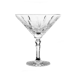 Decorative, Martini Lead Crystal Glasses, Polish Crystal Glass, Handmade Glass, Wedding Gift, Anniversary Gift, Birthday Gift, 6pcs
