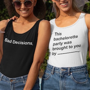 Bachelorette Party Tank Tops,  Cards Against Humanity Bachelorette Party Shirts, Funny  Bridesmaid Proposal Shirts, Wedding Favor Team Bride