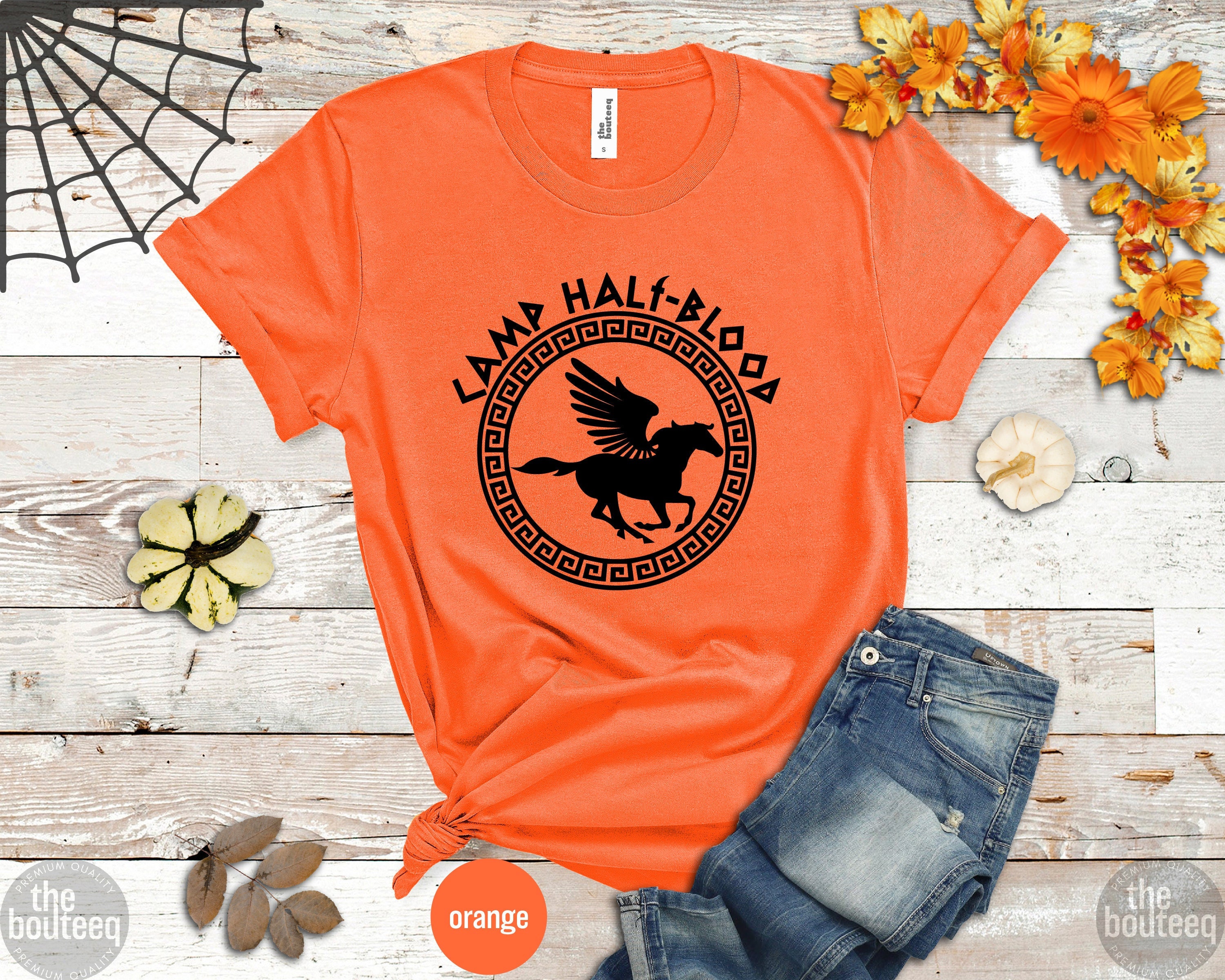  Camp Half Blood Shirt (S, Orange) : Handmade Products