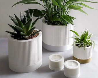Indoor Planter - Plant Pot | STRIATA - 5 Sizes & Custom Size Available | Minimalist Design | Modern Home Decor