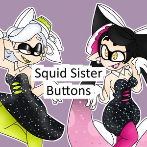 SPLATOON 1 Squid Sister Callie Marie 1.5 inch button