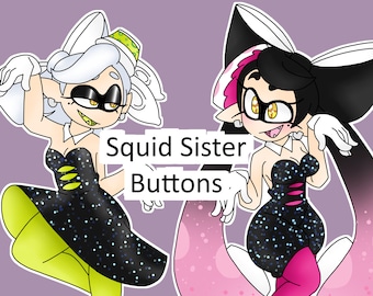 SPLATOON 1 Squid Sister Callie Marie 1.5 inch button