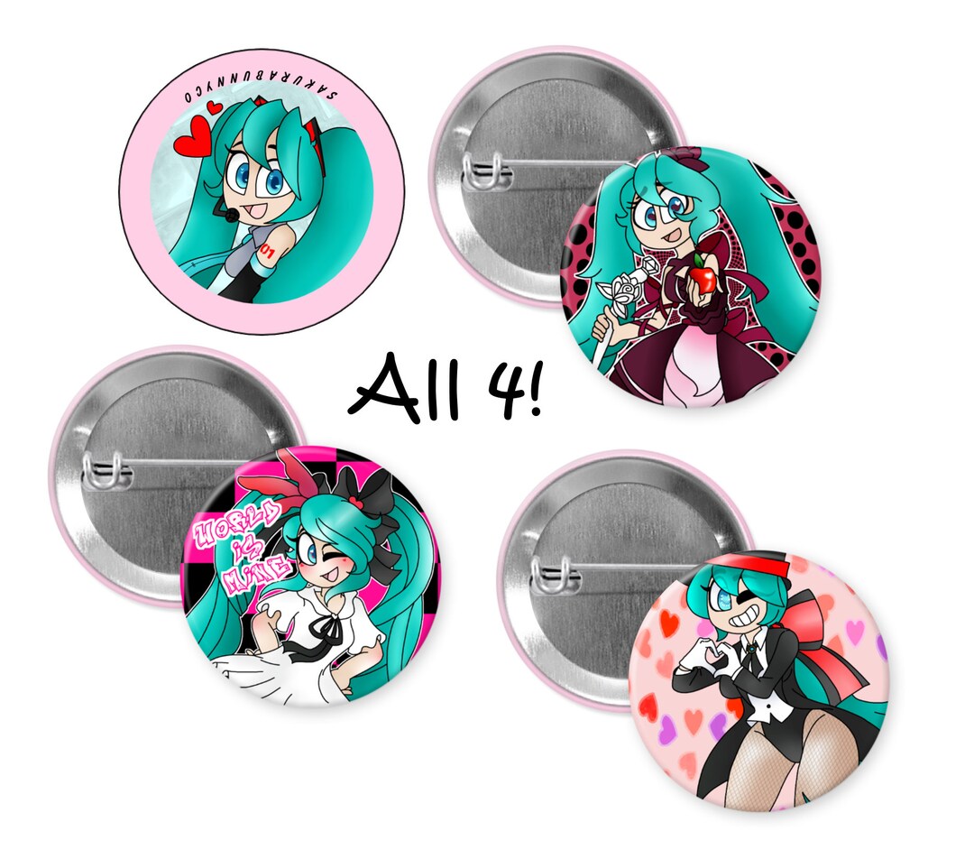 Hatsune Miku 1.5 Inch Buttons - Etsy