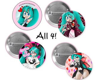 Hatsune Miku 1.5 inch buttons