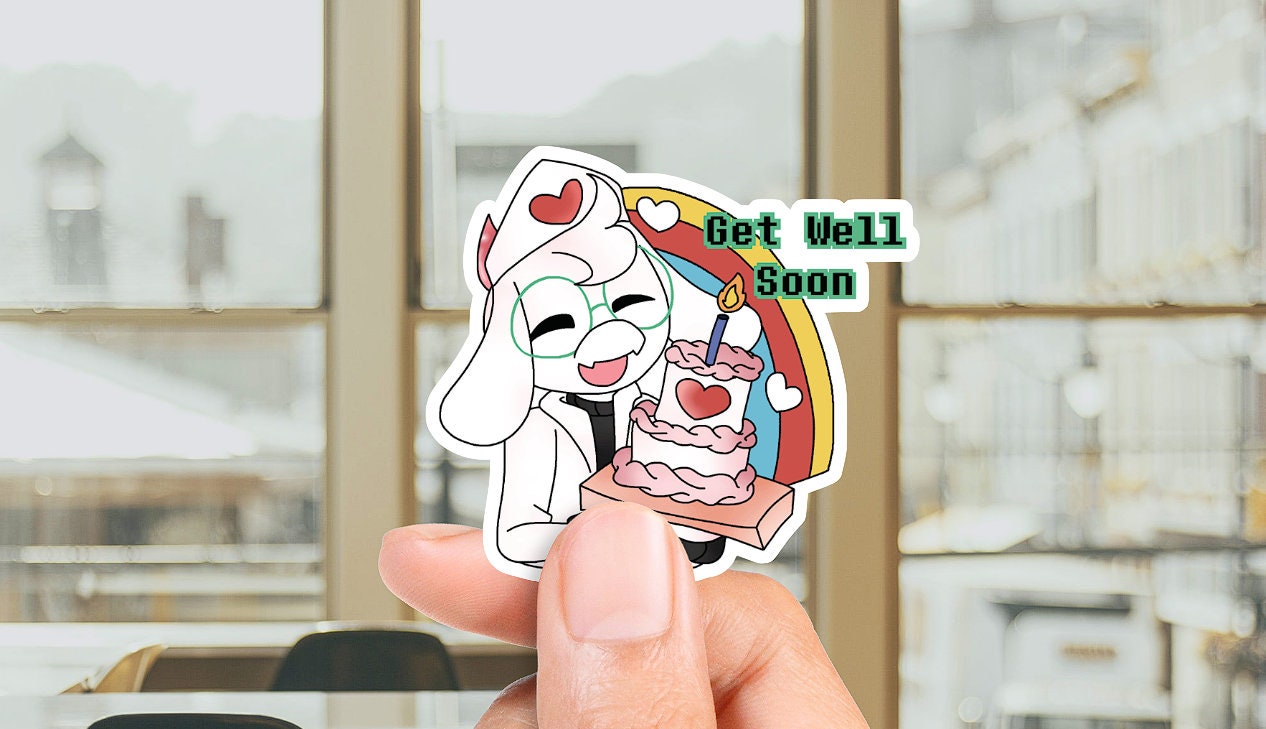 Ralsei DELTARUNE UNDERTALE Nurse Get well Soon STICKERS