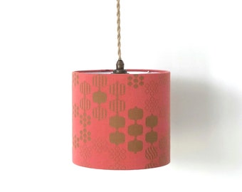 Lamp shade made from iconic vintage Georg Jensen Damask. The pattern named Tivoli was designed by John Becker in 1970.