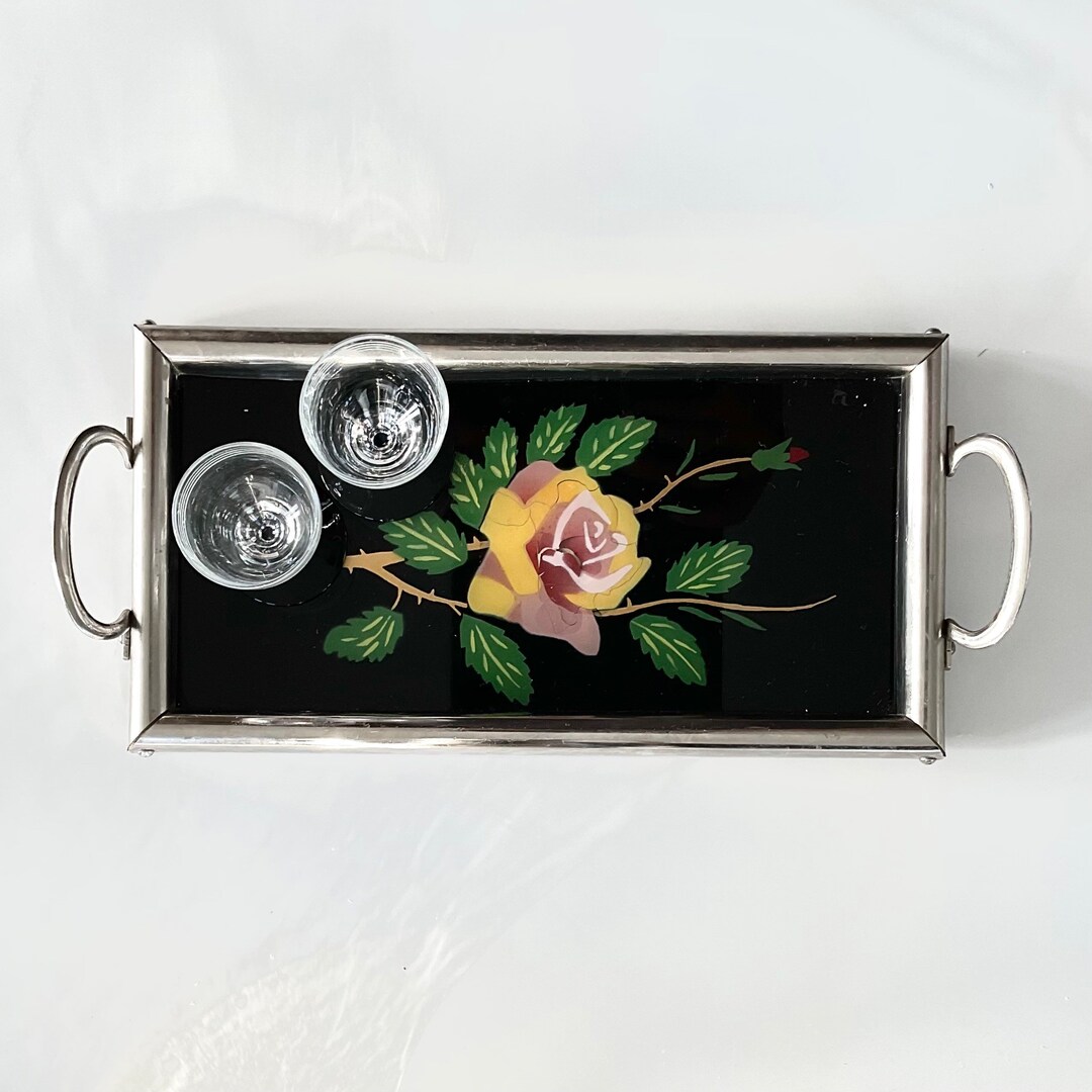 Small Vintage 1920s Art Deco Vanity Tray Made of Metal and Etsy