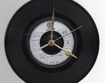 Status Quo 7&quot; Vinyl Record Wall Clock