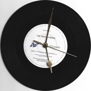 The Proclaimers - Reloj de pared con disco de vinilo de 7" de Letter From America