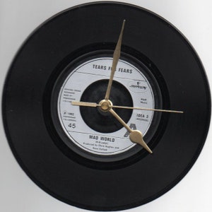 Tears For Fears 7&quot; Vinyl Record Wall Clock