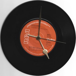David Bowie 7" väggklocka med vinylskiva