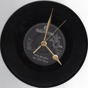 Horloge murale disque vinyle de 7 po pour garçons Pet Shop
