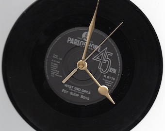 Pet Shop Boys 7&quot; Vinyl Record Wall Clock
