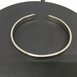 BRACCIALE RIGIDO DONNA Personalizzato Polsino Con Incisione Nome Testo Marcatura Su Acciaio immagine 9