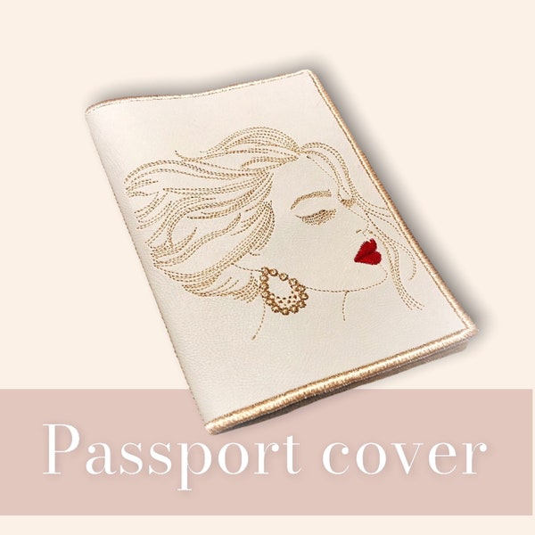 Passport Cover Embroidery Machine Design Etsy