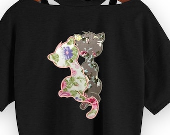 Machine embroidery design cats love applique, digital embroidery pattern machine embroidery design applique embroidery motif