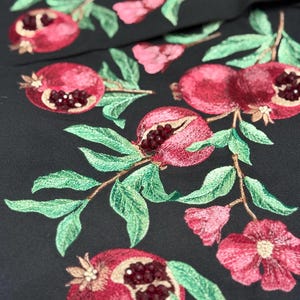 Set of Machine Embroidery Designs in Artistic Surface Technique Juicy Pomegranate machine embroidery pattern digital embroidery