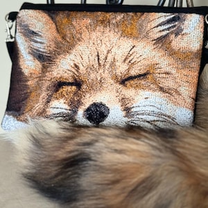 Fox photostitch Сlutch Bag in the hoop machine embroidery design and tutorial how to make InThe Hoop Project Machine Embroidery Patterns ITH