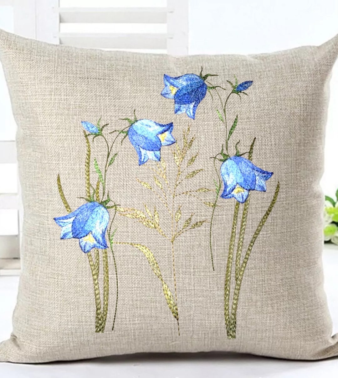 Bellflowers Artistic Embroidery Design Digital Embroidery Pattern Home