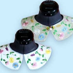 Floral Collar Machine embroidery design Flowers  In The Hoop Project Machine Embroidery Patterns ITH embroidery Digital Pattern