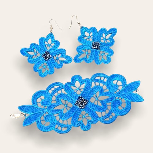 Lage Free Standing Lace Earrings Machine Embroidery Design FSL Etsy