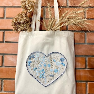 Machine Embroidery Design Field herbs in a heart floral embroidery pattern flower embroidery digital file