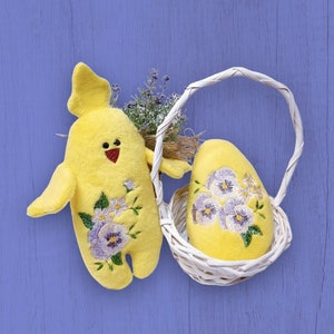 Easter Egg Easter Chicken Toys Machine embroidery design In The Hoop Project Machine Embroidery Patterns ITH embroidery Digital Pattern