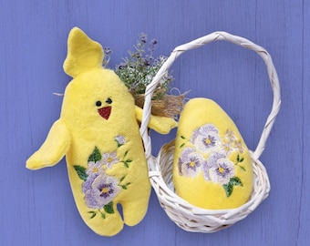Easter Egg Easter Chicken Toys Machine embroidery design In The Hoop Project Machine Embroidery Patterns ITH embroidery Digital Pattern