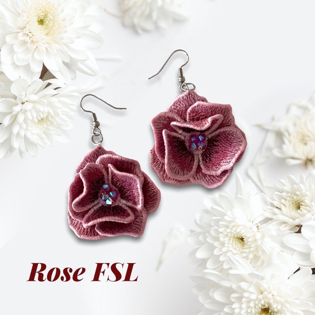 Roses FSL for Creating Jewelry Machine Embroidery Designs Free Standing ...
