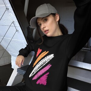 Lesbian Flag Rainbow Style | Unisex Sweatshirt