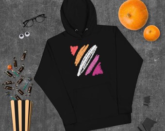 Lesbian Flag Rainbow Style | Unisex Hoodie