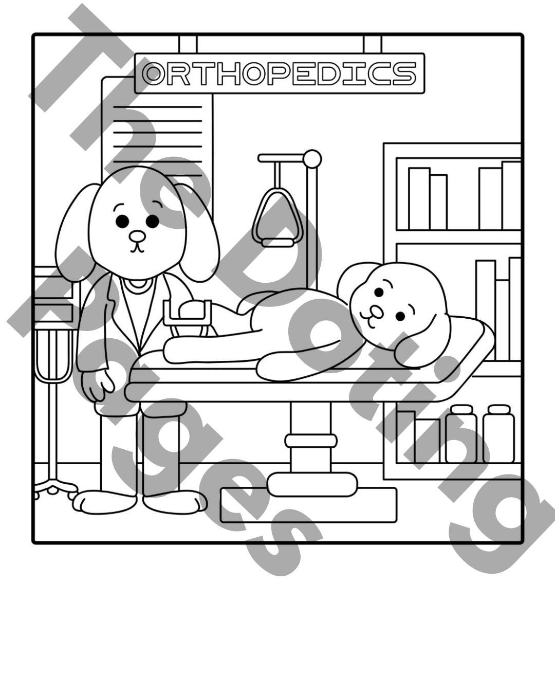Healthcare in Color - Orthopedic Coloring Page - Etsy