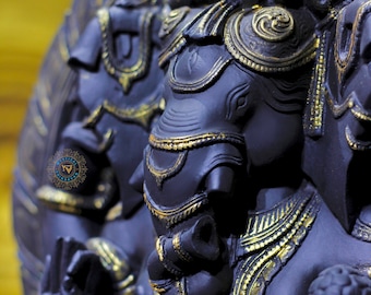 Lord Ganesh handmade statue for home temples and altars/harekrishna gift and idol/Hindu god/Iskcon deity/Vinayaka décor/yoga/holy item art