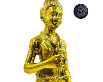 Nilkanthavarni Swaminarayan statue 12'' for home and temple altars/harekrishna gift/iskcon deity decor/meditation and yoga/indian art
