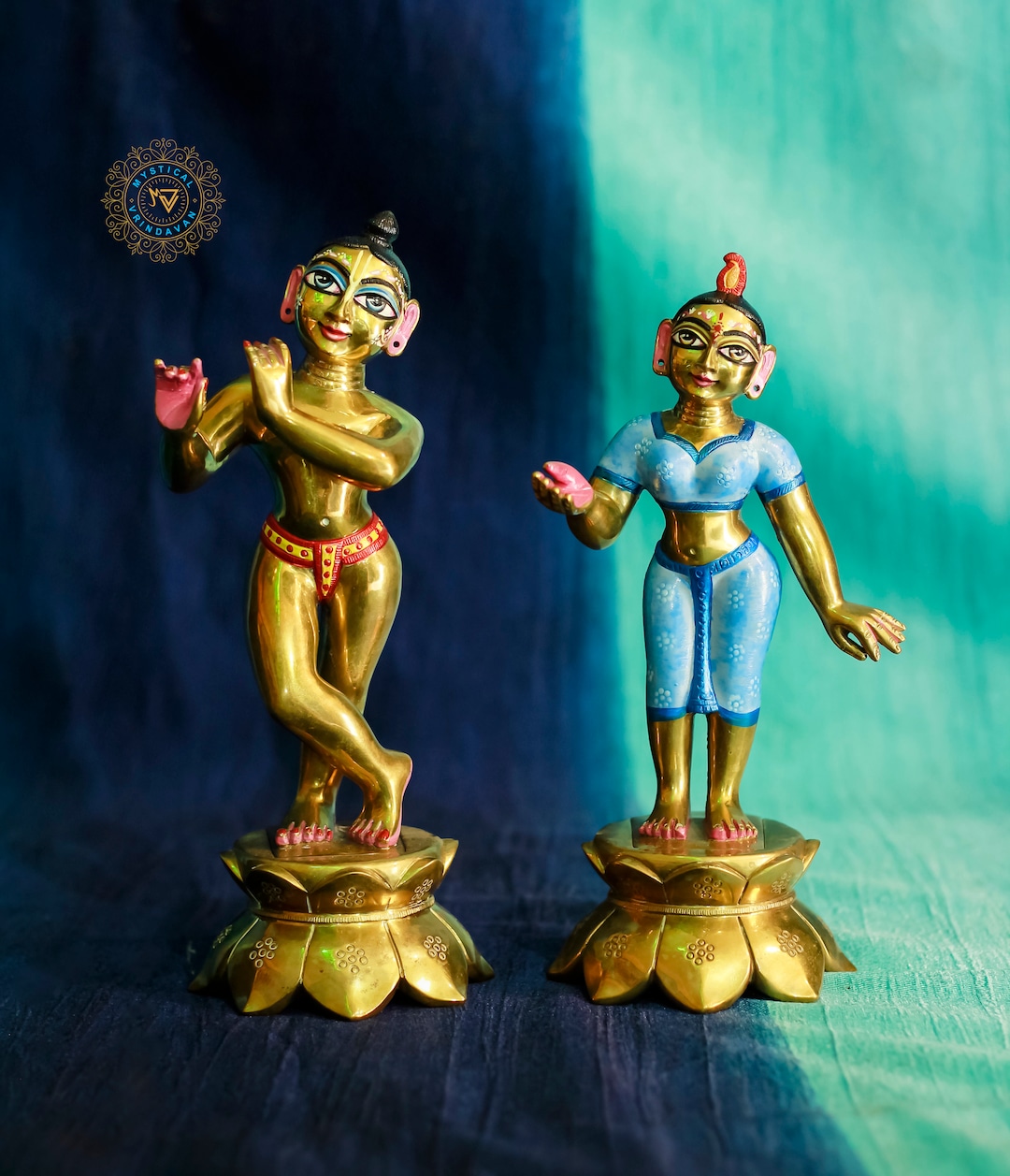 Iskcon Card Buy Radha Krishna Brass Deity 9 Inch Ashtadhatu | ISKCON Hare Krishna ...