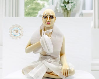 Roopa Goswami ISKCON Statue – 8 Inch Vaishnav Murti | Hindu Spiritual Decor | Home Temple Idol | Pooja Room Gift | Handcrafted