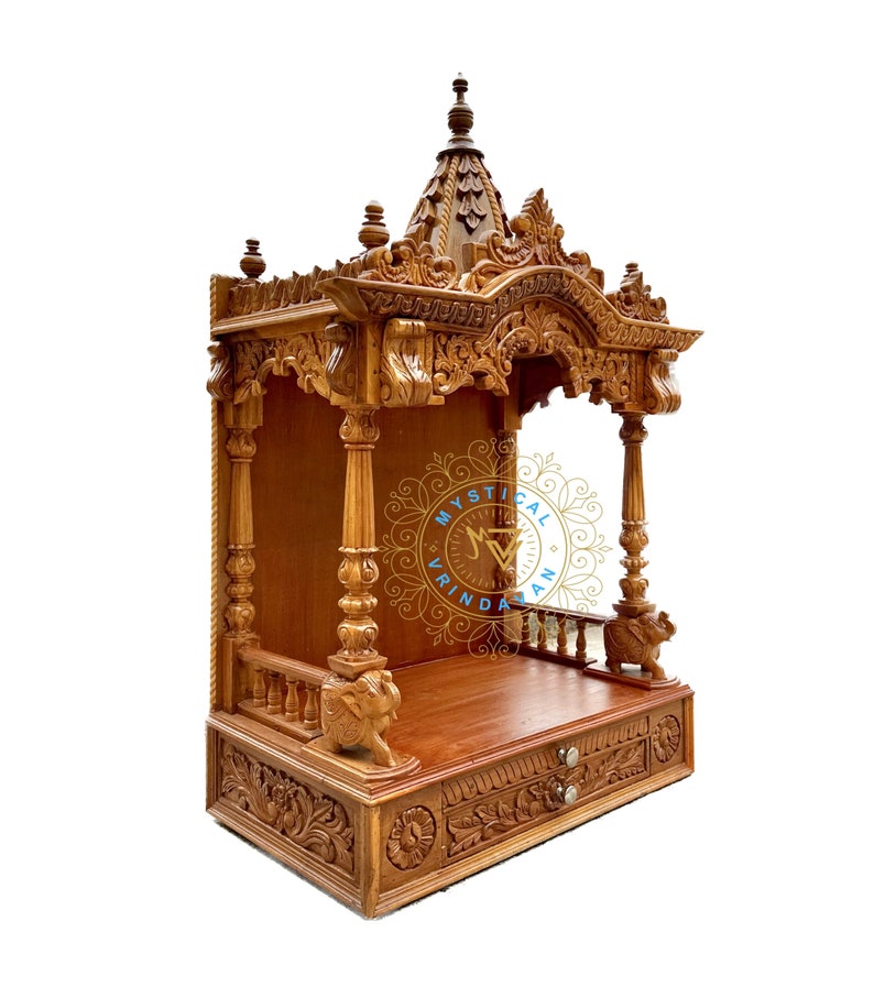 Teak Wood Temple/ Traditional Wooden Altar/ Temple for Home/pooja
