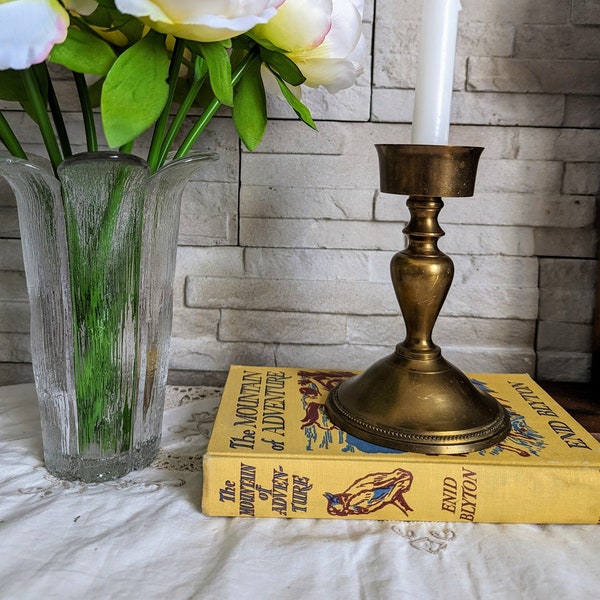 Vintage Brass Candle Holder for Taper Candles | interior decoration