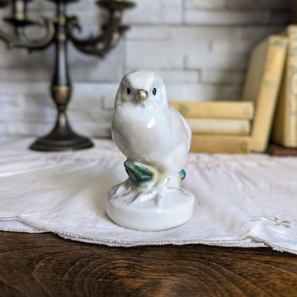 Figurine GZHEL oiseau en porcelaine | 1950s USSR