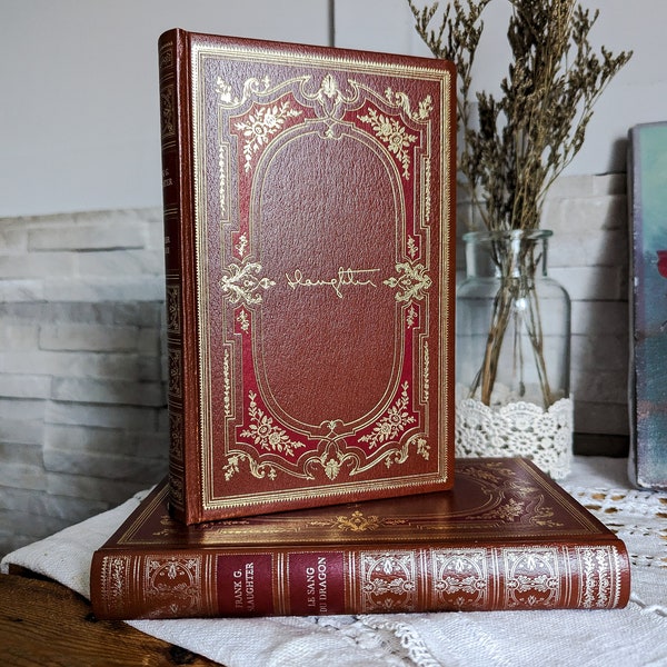 Two vintage French books - old books - French library - French bundle of books - decorative books - French decor - bookshelf