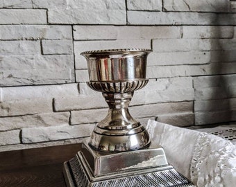 Vintage silver plated candle holder, Italian candlestick