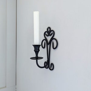 Small black metal wall candle holder | Wall decoration