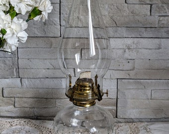 Lamplight Farms Glass and Brass Oil Lamp | vintage interior decoration