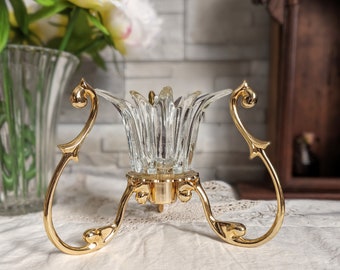 Hurricane Partylite Brass Candle Holder | interior decoration