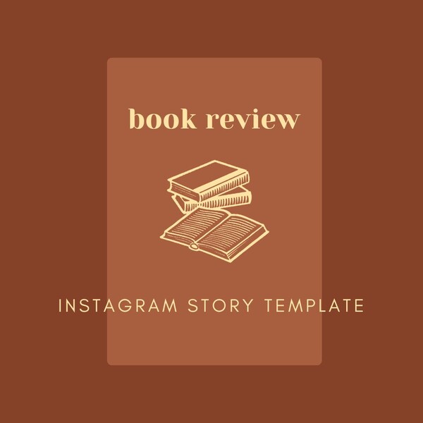 book review instagram story autumnal template for bookstagram