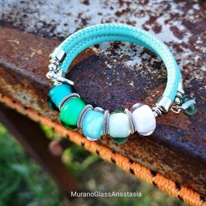 Lampwork Bracelet Carribean one size
